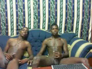 Pleasant black gay couple for webcam