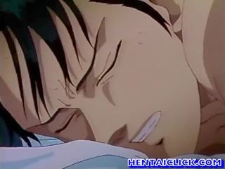 Hentai juvenile gets his tight ass fucked in bed